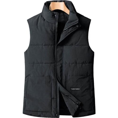Winter warm casual hooded cotton vest men plus size bust 150cm 5XL 6XL 7XL 8XL 9XL korean style thick vest 3 colors