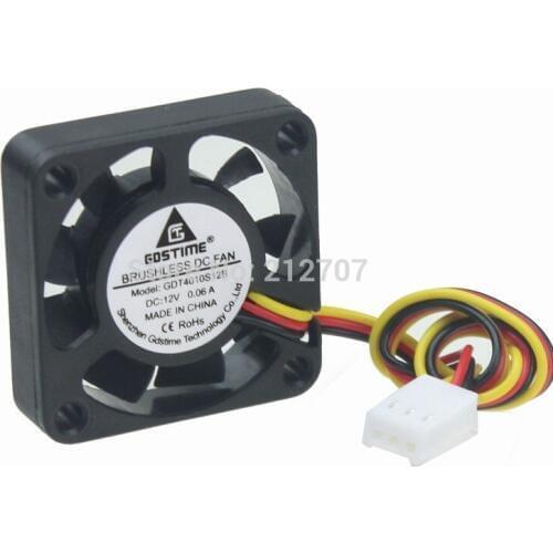 10PCS Gdstime DC 12V 3Pin 4010 40mm 4cm 40 x 10mm 9 Blades Mini Cooling Fan