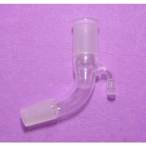 24/40 Glass Bend Adatper with Side Arm Tube,105 Bent,Chemistry Glassware
