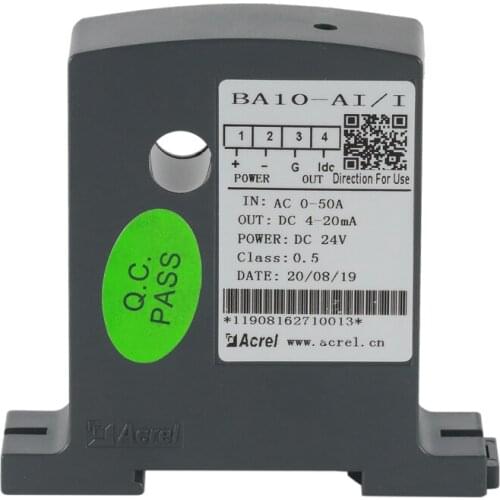 Acrel AC Current Transmitter BA05-AI/I Output DC analog signal DIN Rail mounting
