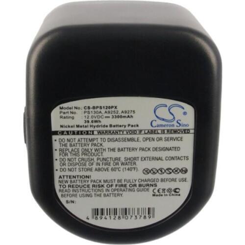 Cameron Sino 3300mAh battery for BLACK & DECKER CD1202GK 1202K 120GK 120GK2 12CA 12CAB 12CAH FS632 HP331 KC12GTBK