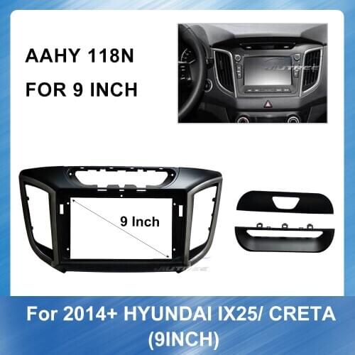 Car Radio Fascia Frame Dash Panel for Hyundai IX25 Creta 2014+ auto radio GPS navi Panel Dash car accessories Frame Trim Bezel