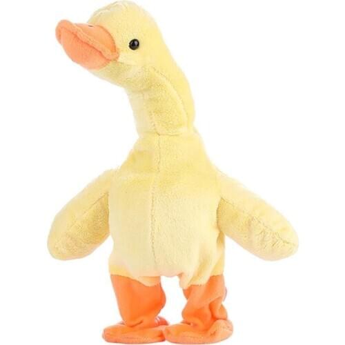 1pc/set 28*36cm Electric Walking Sound Plush Ducks Repeat Speak Animal Dolls Kid Toy Gift For Children