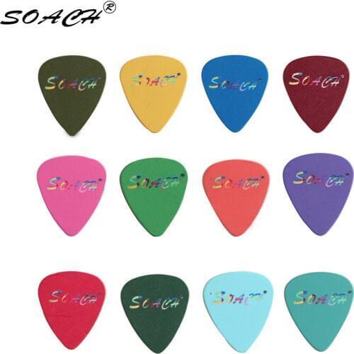 SOACH 10pcs 3 kinds of thickness new brand guitar picks bass Pure color pictures quality print pick Guitar accessories