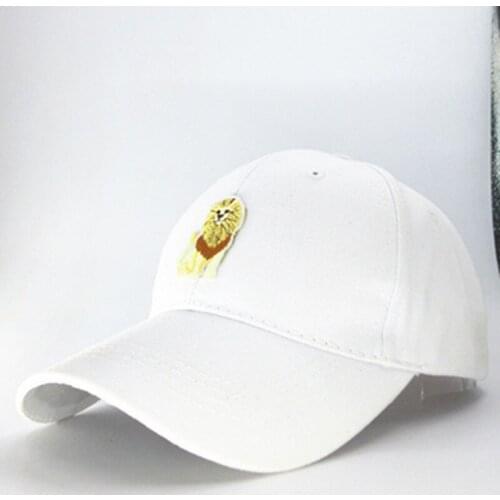 Lion Animal Embroidery Cotton Baseball Cap Hip-hop Cap Adjustable Snapback Hats for Men and Women 288