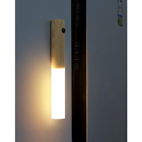 Intelligent Body Induction Light Aisle Corridor Wall Mount Lamp Room Wardrobe Bedside Night Lights USB Rechargeable LED Lighting