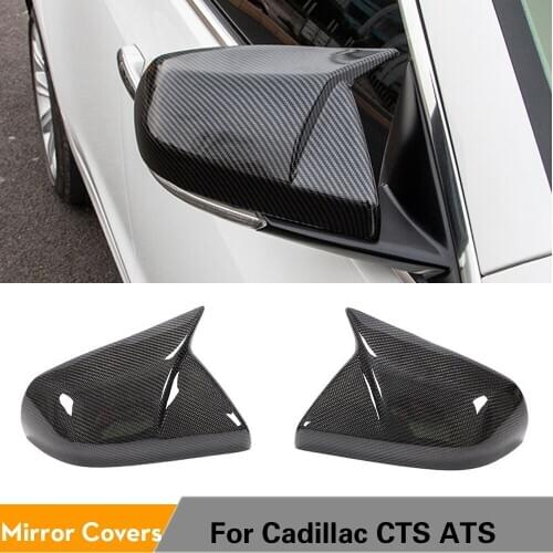 Car Rearview Mirror Covers Caps for Cadillac ATS ATSL 2014 - 2018 CTS CT6 2016 - 2018 Carbon Fiber Side Mirror Covers Caps