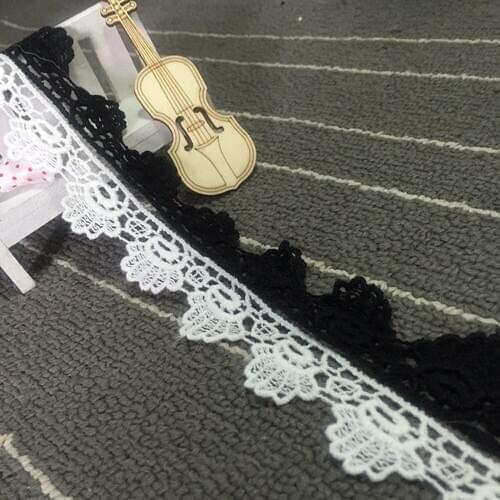 1 Yard 2.3cm width Multi Handmade Cotton Flower Embroidery Lace Trim Wedding Clothes DIY Craft Lace Fabric Sewing Materials