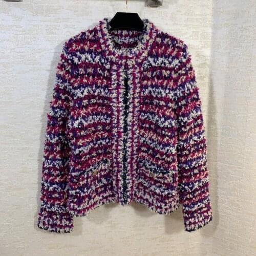 Fashion 2021 New Ladies Long Sleeve Sexy Casual Color Sweater Cardigan 1228