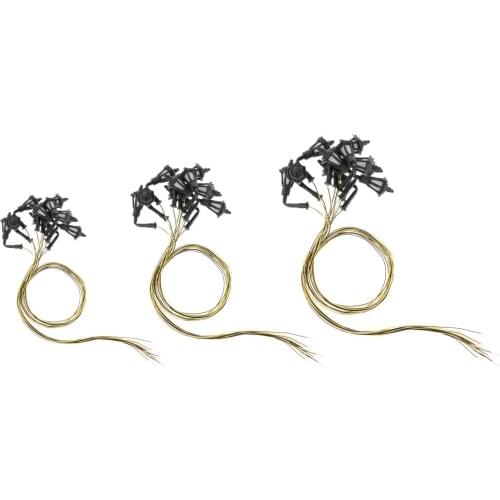 Set of 10 Model Train Light Wall Lamps Post Outdoor Scenery Warm White