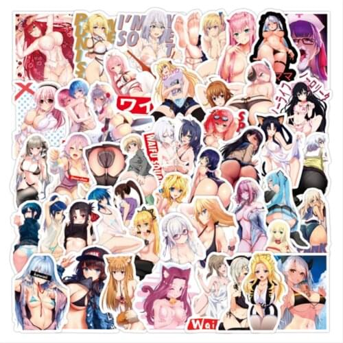 10/30/50PCS Cartoon Sexy Pretty Girl Graffiti Stickers Laptop Scooter Waterproof Guitar Decoration Toys Wholesale