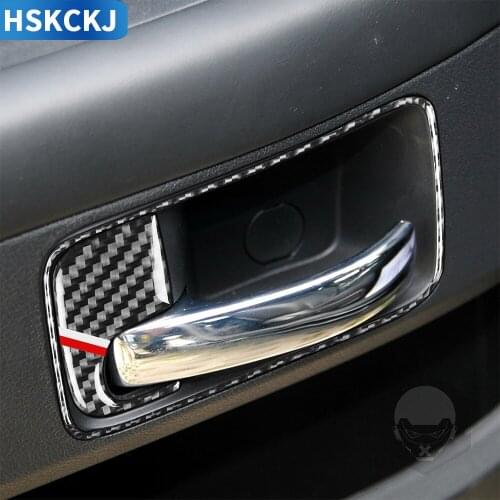 For Dodge Challenger 2008 2009 2010 2012 2013 2014 Carbon Fiber Sticker Inner Door Handle Pulls Protection Frame Car Accessories