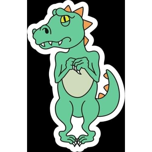 LLY-0717 Personality Car Stickers SCARED DINO Modeling Decal PVC Waterproof Cars Sticker on Motorcycle Laptop Decorative Decals