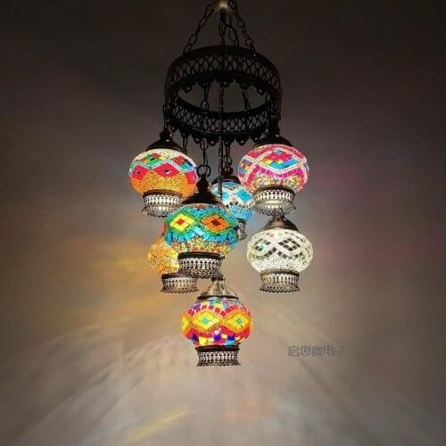 Newest Modern loft hanging Mosaic Pendant Lamp Fixtures E14 LED Pendant lights for Kitchen Restaurant Bar living room bedroom
