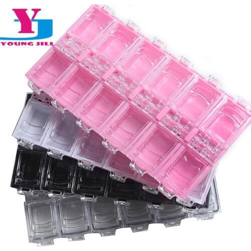 Newly 12 Compartment Empty Plastic Storage Box Container Nail Rhinestone Decoration Accessories Crystal Case Divided Nail Tools
