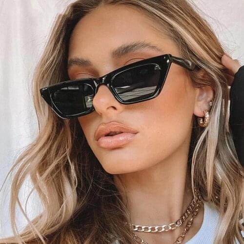 ONEVAN Retro Cat Eye Sunglasses Women 2021 Vintage Cateye Sun Glasses Women Fashion Color Shades for Women Lentes De Sol Mujer