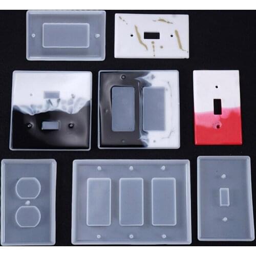 USB Socket Panel Light Switch Cover Silicone Mould DIY Crafts Casting Tool Crystal Epoxy Resin Mold DIY Resin Molds