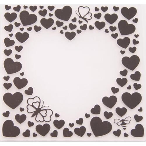 Plastic Embossing Folder Template DIY Scrapbook Photo Album Card Making Decoration Crafts Heart