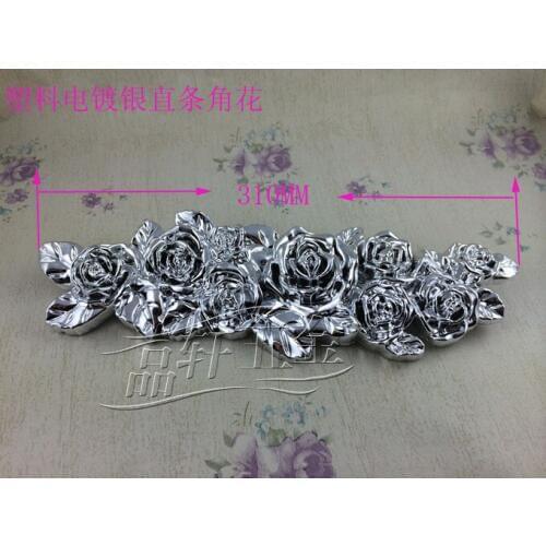 Plastic corner flower corner flower frame plating rose studio Horn