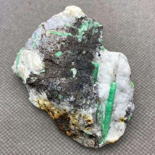 Natural verde esmeralda mineral gema-grau cristal espécimes pedras e cristais de quartzo cristais de china