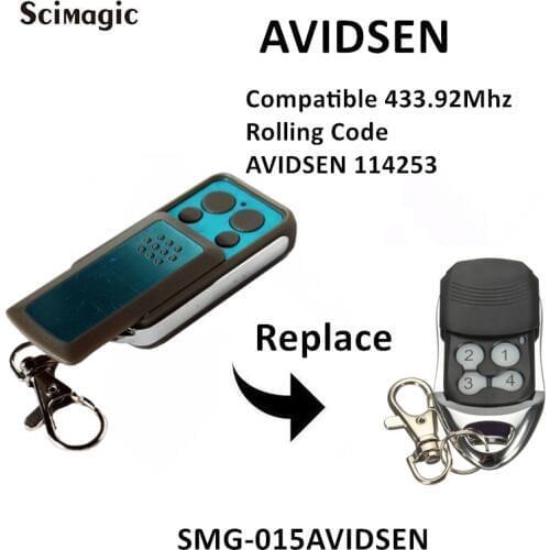 AVIDSEN 114253 Remote Control Garage Door Opener 433MHz Wireless Rolling Code Remotes for Stop Garage 433.92MHz Command