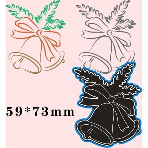 59*73mm Christmas bell Cutting Metal Dies for 2020 New Stencils DIY Scrapbooking Paper Cards Craft Making New Craft Decoration