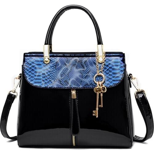Luxury Handbags Women Bags Designer Fashion Crossbody Shoulder Bag Ladies Patent Leather Serpentine Pattern Shopping Tote Bags