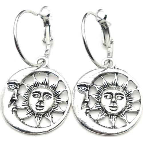 Sun and Moon Earrings,Celestial Earrings for Women Nickel-free,witch Gift