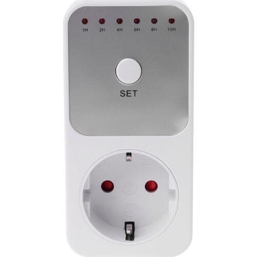 EU Plug Electricity Timer Socket 10H Timer Socket Countdown Intelligent Time Setting Switch Timer Control Socket
