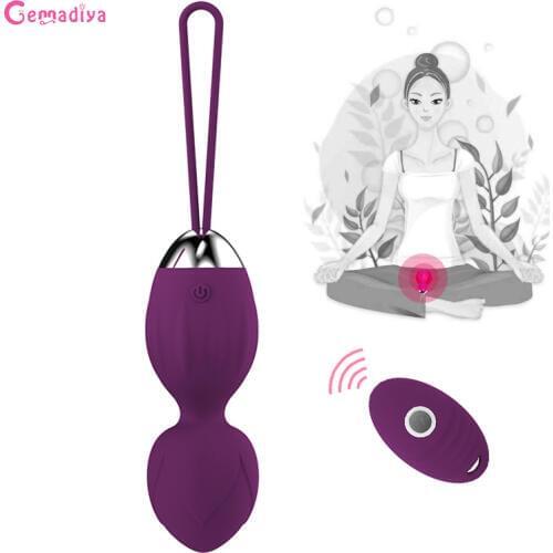 Vibrating Egg Vagina Balls Silicone Bullet Egg Vibrator Vaginal Tighten Trainer Kegel Balls Love Egg Sex Toy for Women Massage