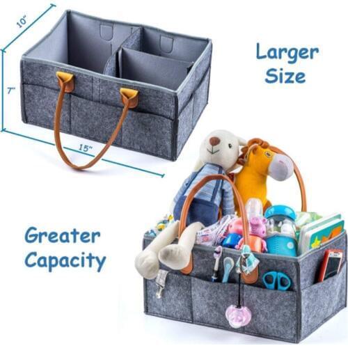 Foldable Baby Diaper Caddy Organizer Portable Toy Car Travel Nappy Storage Bag