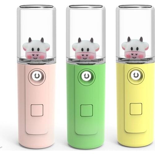 Summer Mini Nano Face Cool Steamer USB Recharge Facial Skin Moisturizer Humidifier Hyrating Woman Sprayer Beauty Care Disinfect