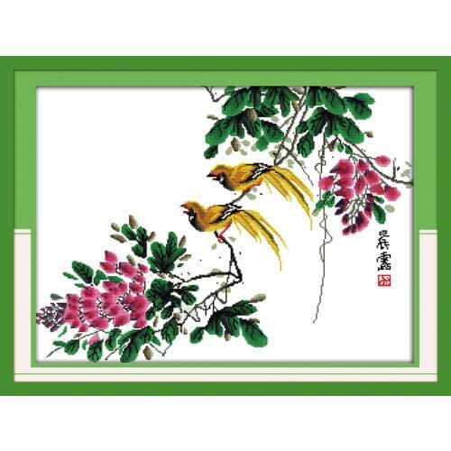 Everlasting Love The Morning Dew Chinese Cross Stitch Kits Ecological Cotton Stamped 11CT DIY Gift New Year Decorations For Home