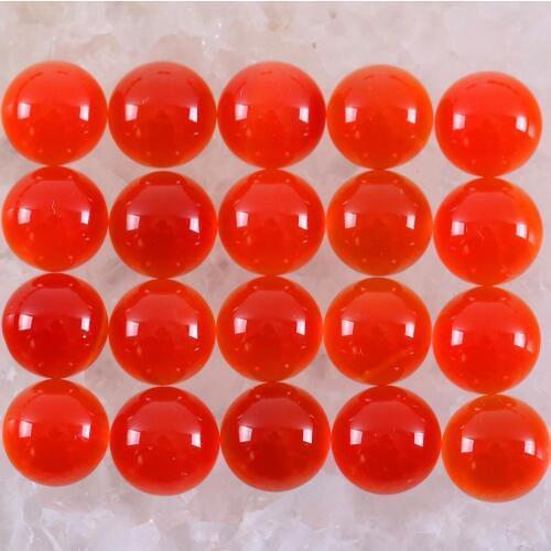 10PCS Natural Red Carnelian Stone 8 10MM No Drilled Hole Round Cabochon CAB Bead for DIY Handcrafted Jewelry Making Ring K981