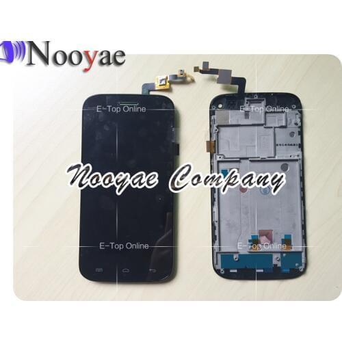 100% Tested Black Digitizer Screen for Wiko Darkmoon LCD Display Touch Screen Digitizer Sensor Assembly With Frame
