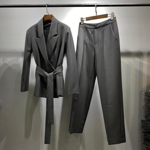 2006660 formal two piece pant women suit office lady sets