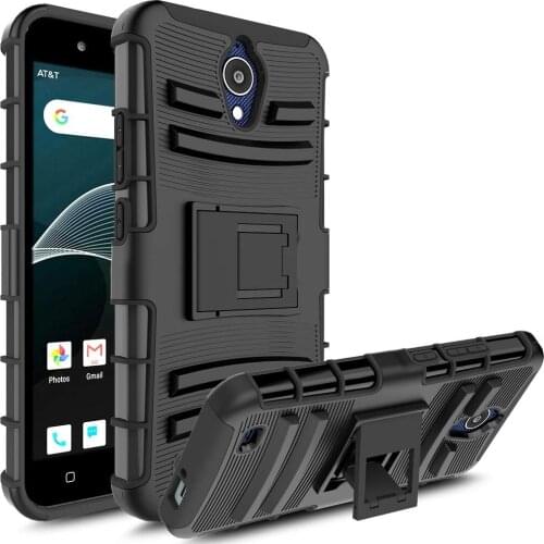 3 in 1 Armor Shockproof Case For AT&T Axia / QS5509A Case Belt Clip kickstand Full Protection Cover