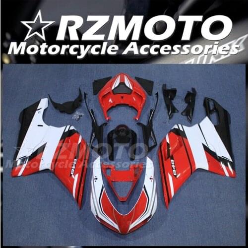 4 Gifts New ABS Injection Fairings Kit Fit for Ducati 848 evo 1098 1198 1198s 2007 2008 2009 2010 2011 2012 white red