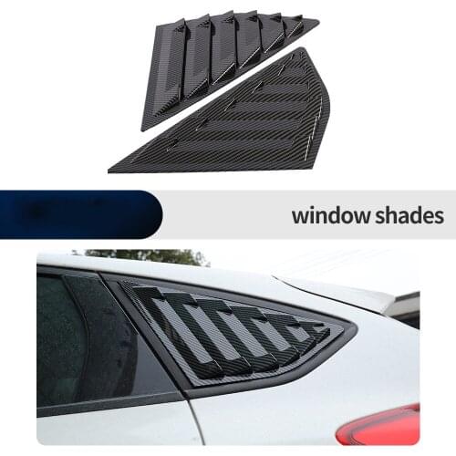 ABS Carbon fiber Look color Window Side Louvers Vent decorate Cover Sticker Trim Car Styling For Ford Focus Hatchback 2012-2017