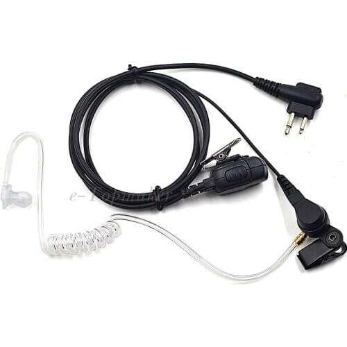 2 Pin Surveillance Acoustic Tube Earpiece Headset PTT for Hytera HYT Portable Radio Walkie Talkie TC-508 TC-505 TC-518 TC-700