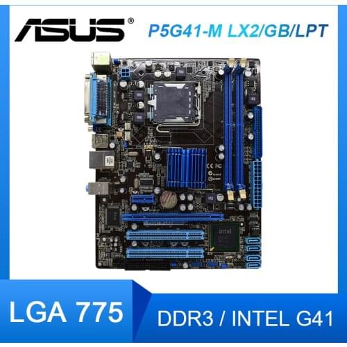 ASUS P5G41-M LX2/GB/CPT Desktop Motherboard LGA 775 DDR2 Support Pentium Dual Core E5800 cpus micro ATX Motherboard set
