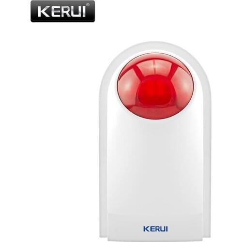 KERUI High Quality Wireless 120dB 433MHz J008 Flashing Alarm Siren Sensor Indoor Working for Home Security GSM Alarm System