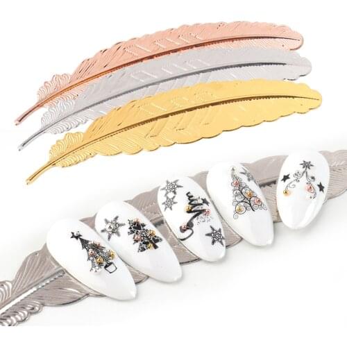 3pcs Nail Tip Holder Feather Stand for Manicure Practice Display Color Gel Powder Showing Shelf Nails Accessories Tools GL1844