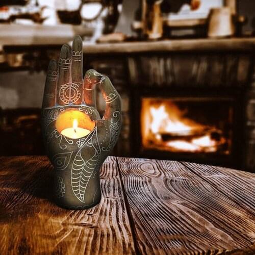 Home Decoration Bergamot Candle For Meditation Yoga Holder Retro Desktop Decor Candlestick Aromatherapy Candle Holders Gifts