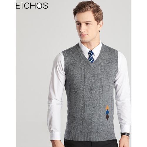 Fashion Men Jumper Sweater Vest Slim Fit Pullover V-neck Korean Style Knitwear Vest Casual Wool Sweater Men Sleeveless Clothes