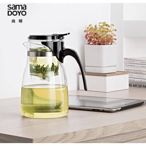 [GRANDNESS] Samadoyo art tea cup SAMA A-14 High Grade Kungfu Teapot & Mug 900ml Heat resistant glass teapot with infuser