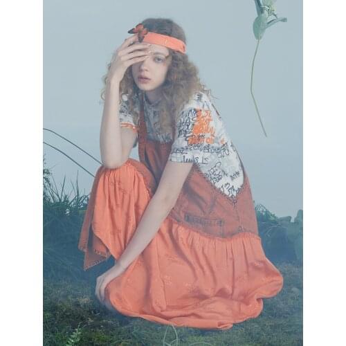 IRINACH373 Spring Summer 2021 Original Design New Arrivals Women Patchwork Denim Dress Long