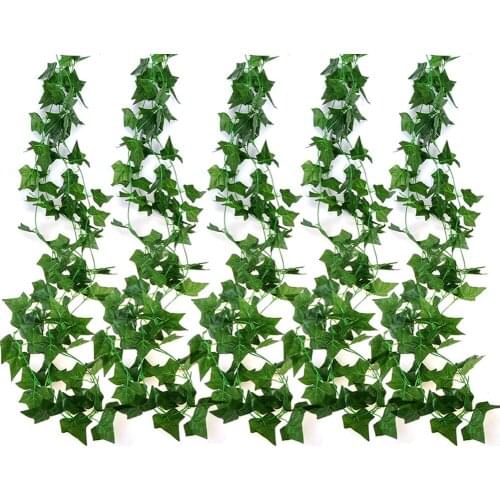 2pcs Artificial Ivy Vine Leaf Plants Fake Hanging Garland Plants Vine Home Garden Wedding Decor