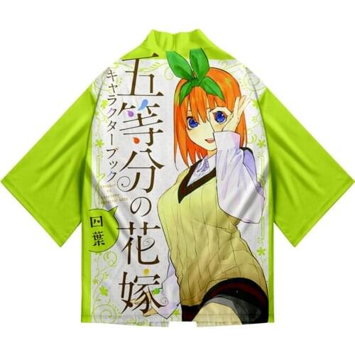 Casual 3D The Quintessential Quintuplets Kimono Cartoon Loose Japanese Cardigan Women Men Harajuku Comic Sun protection shirt
