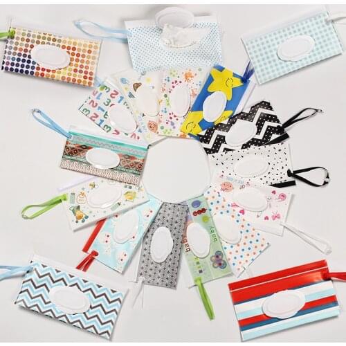 Snap Strap Portable Baby Wet Wipes Box Wipes Container Eco-friendly Easy-carry Clamshell Cosmetic Cleaning Wipes Cases 24*13.5CM